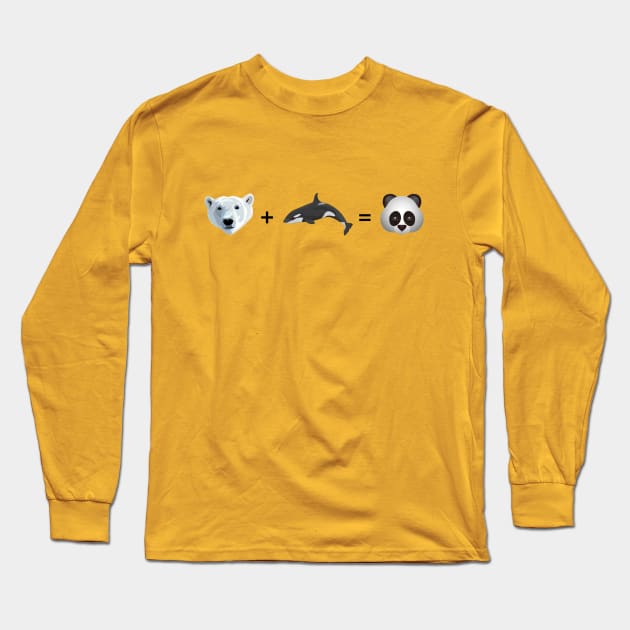 Polar Bear + Orca = Porca Long Sleeve T-Shirt by realartisbetter